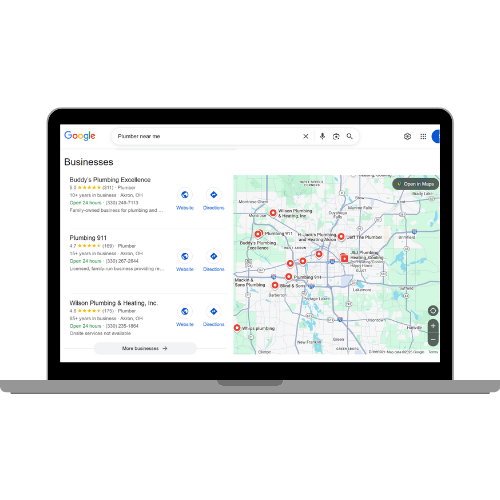 Email and SMS marketing dashboard for an Akron service business