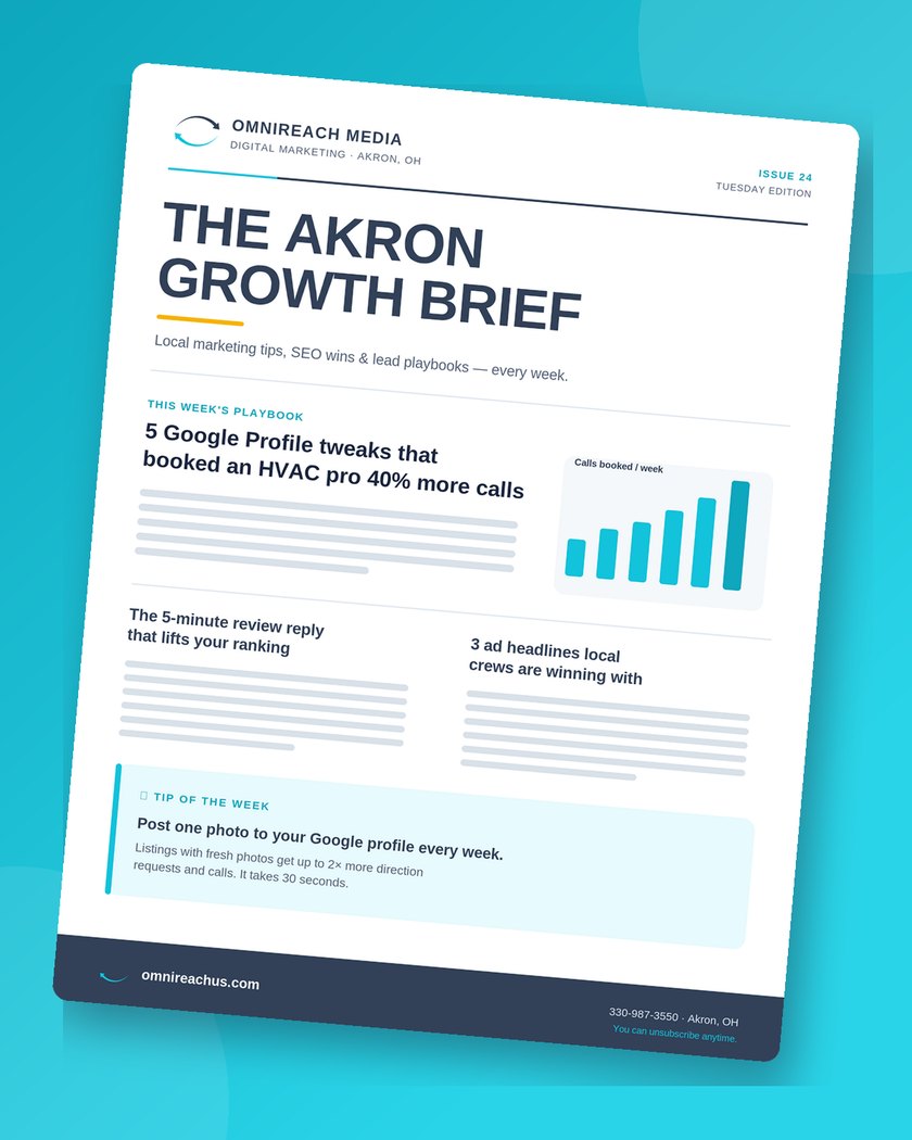 The Akron Growth Brief — OmniReach Media weekly newsletter