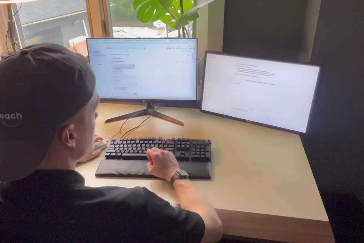 OmniReach Media building a client website at the Akron office