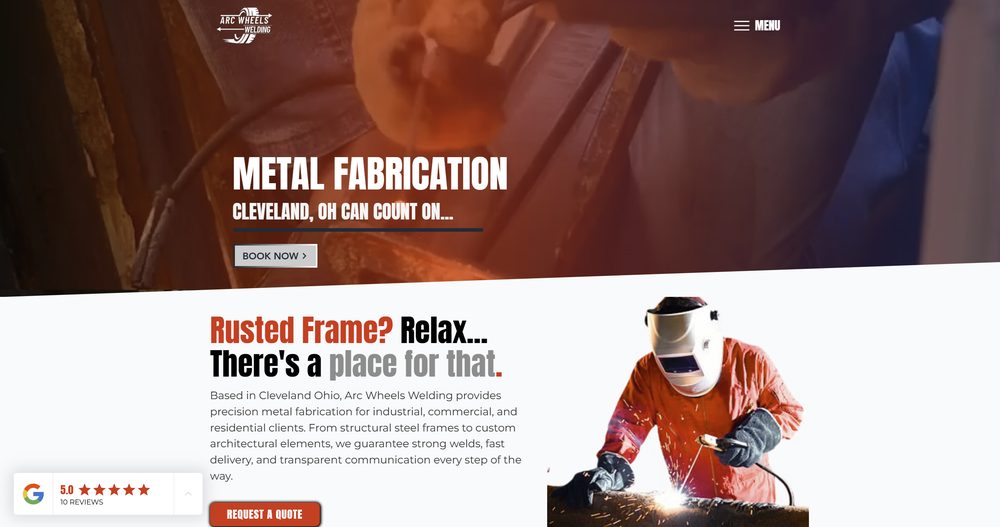 Website OmniReach Media built for Arc Wheels Welding