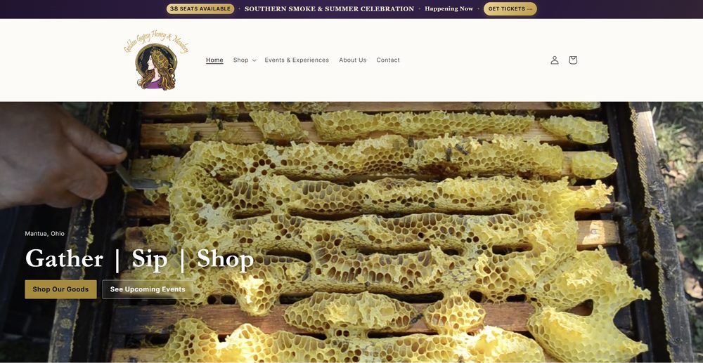 Website OmniReach Media built for Golden Gypsy Honey