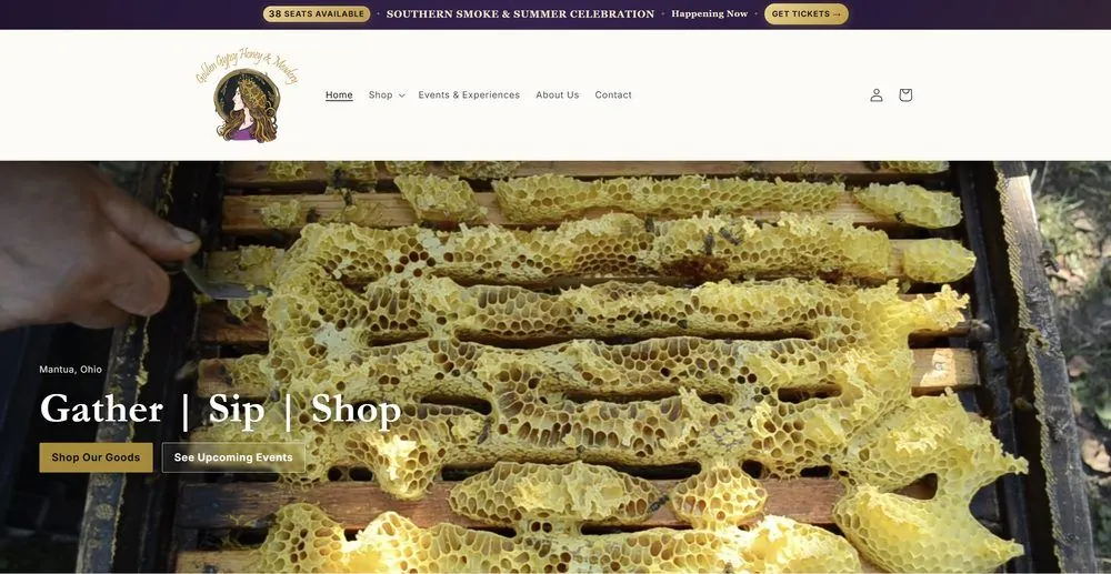 Website OmniReach Media built for Golden Gypsy Honey