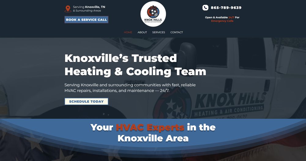 Website OmniReach Media built for Knox Hills HVAC